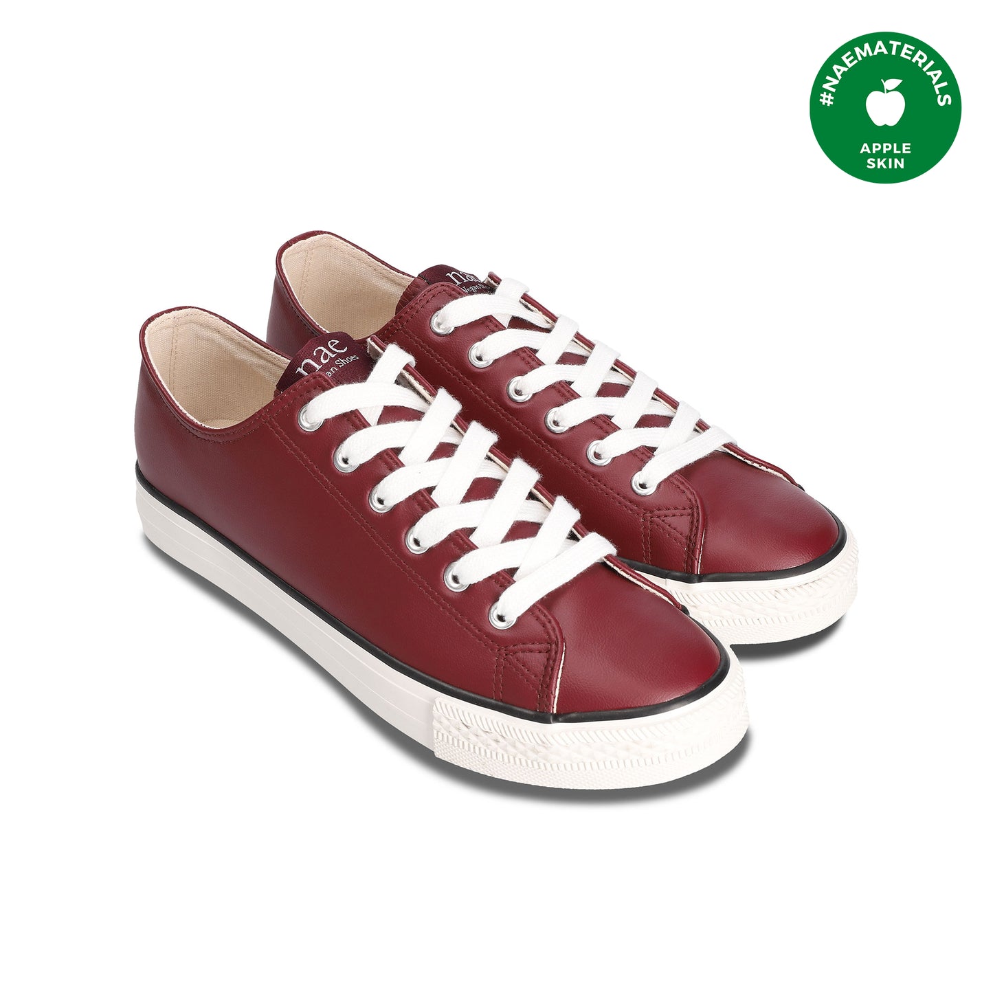 Clove Red Vegan Sneakers Low-Top Lace-Up