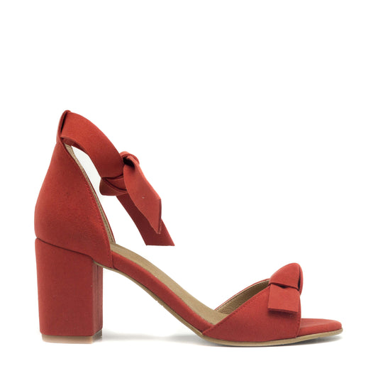 Estela - Red ankle strap sandal