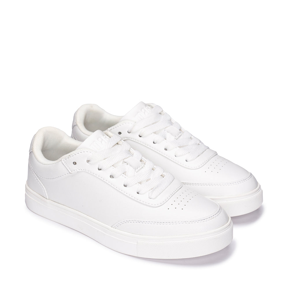 Pole White vegan lace-up basic sneakers